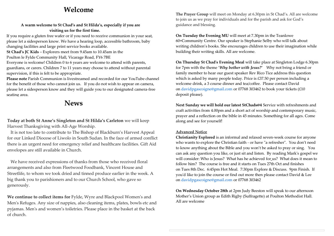 Newsletter Oct 11