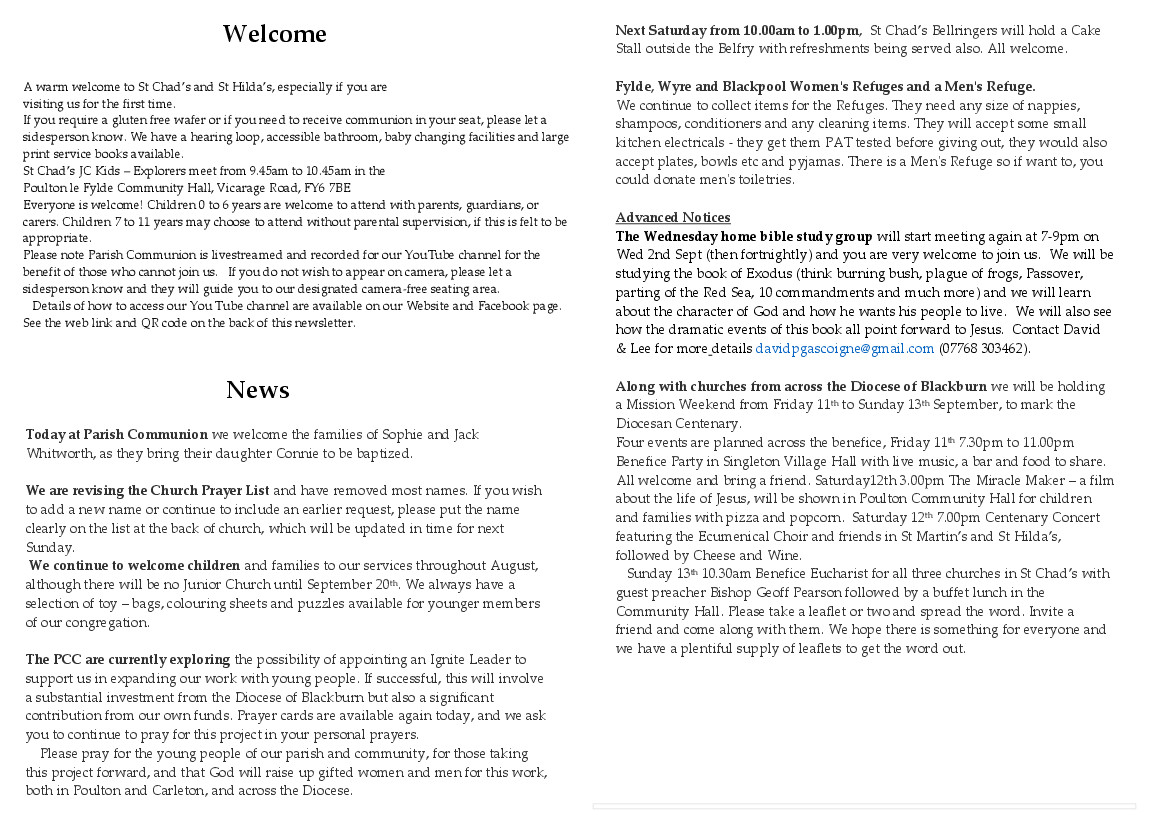 Newsletter August 23